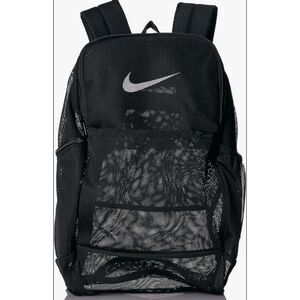 NIKE Brasilia Mesh Backpack 9.0 - Black Unisex Adult - Athletic Sports Bag